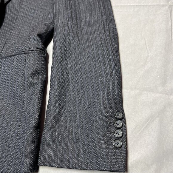 Marc by Marc Jacobs gray and blue striped mens 100% wool blazer size medium USA - Picture 7 of 16
